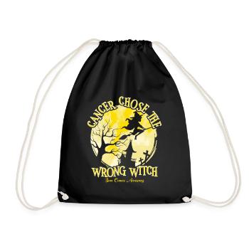 Cancer Sorcière Jaune Os Cancer Sensibilisation - Sac de sport léger - noir - Devant