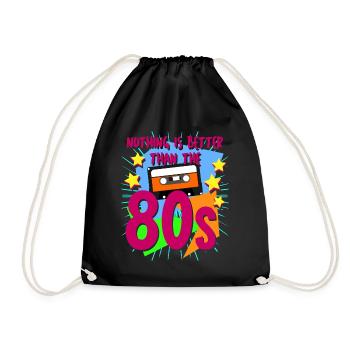 80s Party 1980's Retro - Drawstring Bag - black - Front