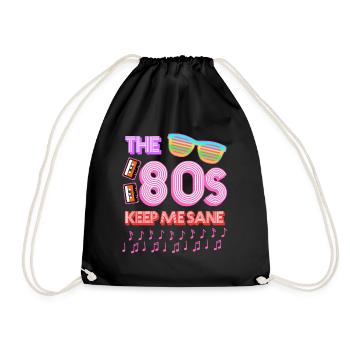 80s Retro 1980 - Drawstring Bag - black - Front