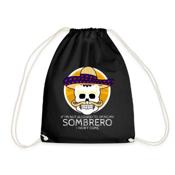Sombrero Mexique Mexicains Mexicains - Sac de sport léger - noir - Devant