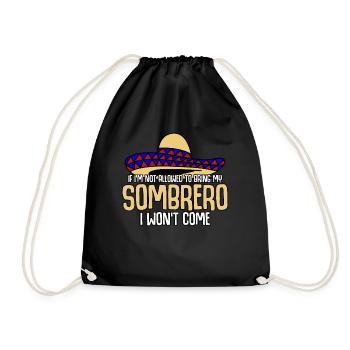 Mexique Sombrero Mexicains Mexicains - Sac de sport léger - noir - Devant