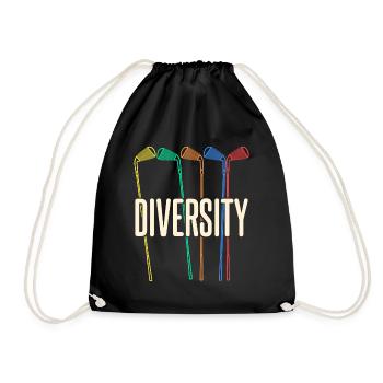 Golf Club Diversity Golf Course - Drawstring Bag - black - Front