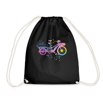 Heavy Duty Bike Cargo Bike Cargo Bike Cargo Bike - Drawstring Bag - black - Front
