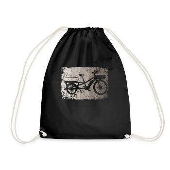 Lastenfahrrad Lastenrad Cargo Bike Cargobike - Drawstring Bag - black - Front