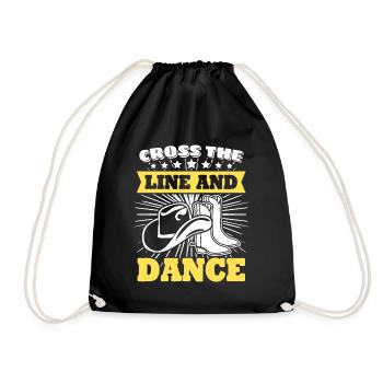 Line Dance Country Music - Turnbeutel - Schwarz - Vorne