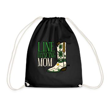 Line Dance Boat Country Music - Drawstring Bag - black - Front