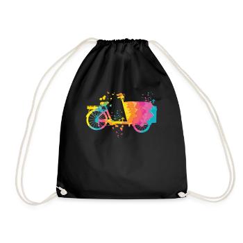 Heavy Duty Bike Cargo Bike Cargo Bike Cargo Bike - Drawstring Bag - black - Front