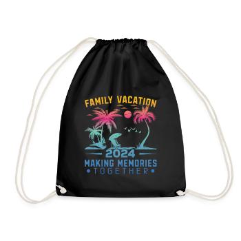 Vacances d’été en famille 2024 - Sac de sport léger - noir - Devant