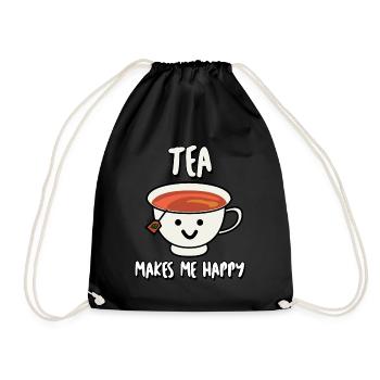Cup Of Tea Drinkers Tea Bag Tea - Drawstring Bag - black - Front