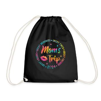 Week-end entre filles : sortie des mères 2024 - Sac de sport léger - noir - Devant