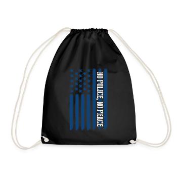 Officier de police USA drapeau patriotisme - Sac de sport léger - noir - Devant