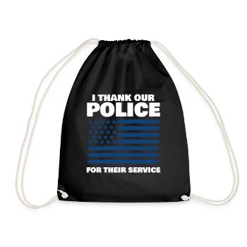 Officier de police USA Patriotisme - Sac de sport léger - noir - Devant