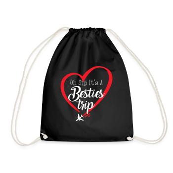 Week-end entre filles Oh Sip C’est un voyage de meilleures amies - Sac de sport léger - noir - Devant