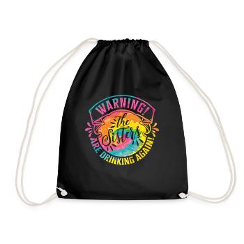 Avertissement : les filles boivent à nouveau - Sac de sport léger - noir - Devant
