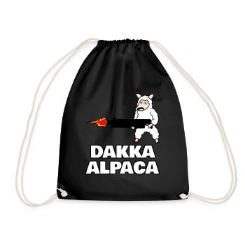 Dakka Alpaca - Turnbeutel - Schwarz - Vorne