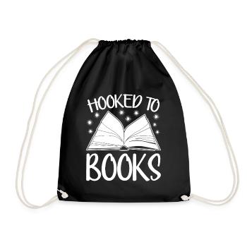 Books Book Read Bookworm Reading - Drawstring Bag - black - Front