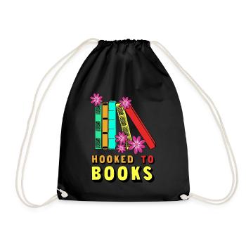 Book Read Books Bookworm Reading - Drawstring Bag - black - Front