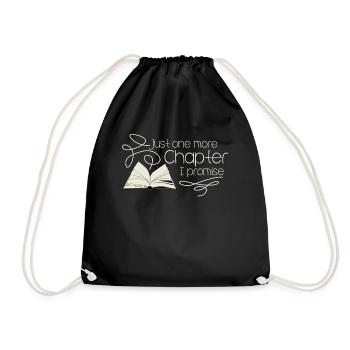 Books Reading Book Bookworm Read - Drawstring Bag - black - Front