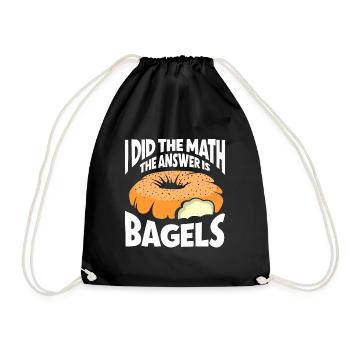 Bagel Gift Food Bagel - Drawstring Bag - black - Front