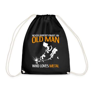 Blacksmith Welder Metalworker Metal Work - Drawstring Bag - black - Front