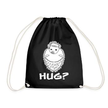 Hedgehog Hug Hugger Hedgehogs - Turnbeutel - Schwarz - Vorne