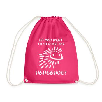 Hedgehog Joke Hedgehogs - Turnbeutel - Fuchsia - Vorne