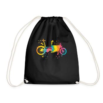 Heavy Duty Bike Cargo Bike Cargo Bike Cargo Bike - Drawstring Bag - black - Front