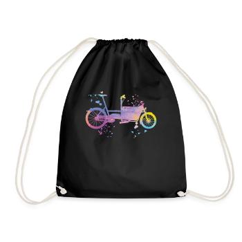 Heavy Duty Bike Cargo Bike Cargo Bike Cargo Bike - Drawstring Bag - black - Front