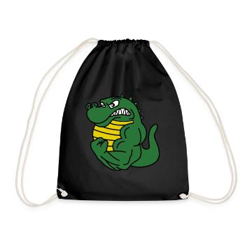 Bodybuilding Alligator - Drawstring Bag - black - Front