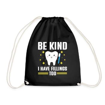 Dentist Student Degree Teeth Dentistry - Drawstring Bag - black - Front