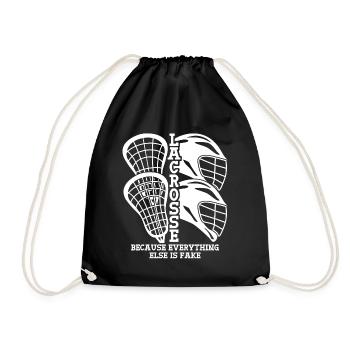 Lacrosse Racquets Lacrosse Player - Drawstring Bag - black - Front