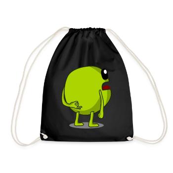 Pea Peas Circle Game Vegan - Drawstring Bag - black - Front
