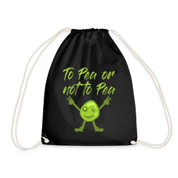 Pea Joke Vegetarian Vegan Peas - Turnbeutel - Schwarz - Vorne