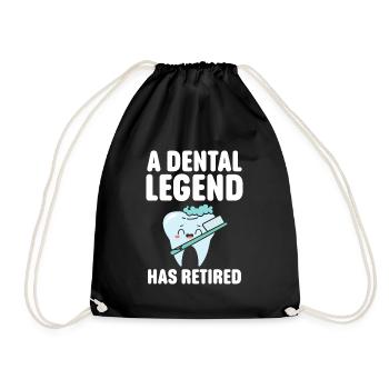 Dentist Student Degree Teeth Dentistry - Drawstring Bag - black - Front