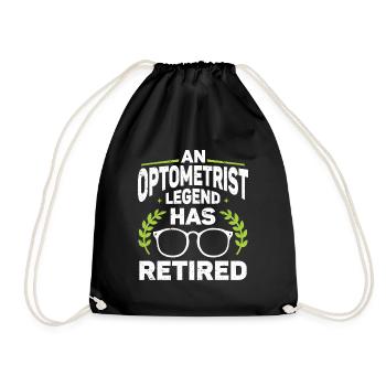 Optometrist Optiker Optometrie - Turnbeutel - Schwarz - Vorne