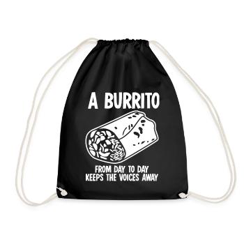 Burrito Mexican Food Burritos - Drawstring Bag - black - Front