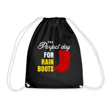 Bottes de pluie - Sac de sport léger - noir - Devant