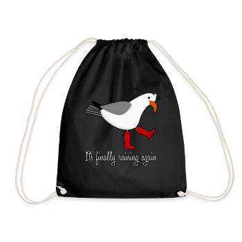 Seagull Rain Boots Gull - Drawstring Bag - black - Front