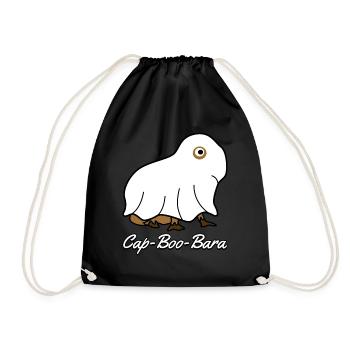 Capybaras Ghost Capybara - Turnbeutel - Schwarz - Vorne