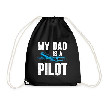 Pilot Quote Flight Lover Aircraft Aviation - Drawstring Bag - black - Front