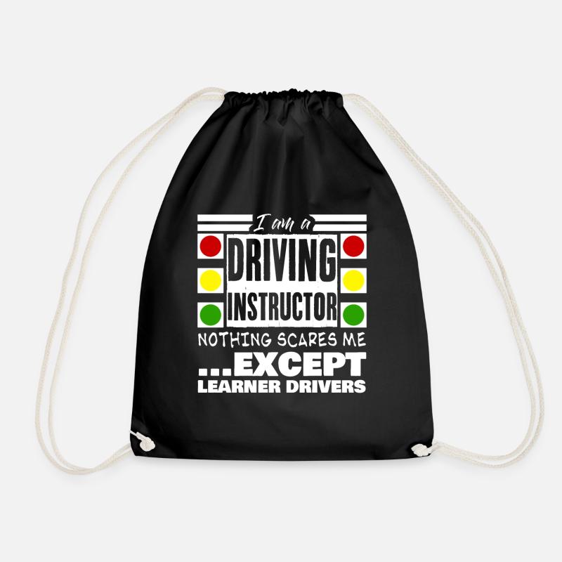 Driving Instructor Learner Drivers - Drawstring Bag - black