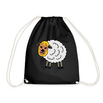 Lucha Libre Sheep Wrestling - Turnbeutel - Schwarz - Vorne
