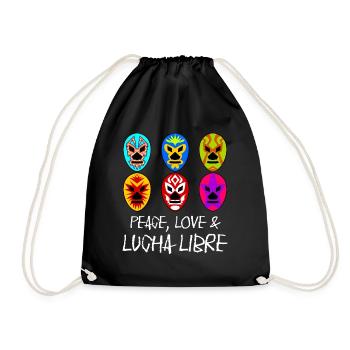 Lucha Libre Mask Wrestling - Turnbeutel - Schwarz - Vorne