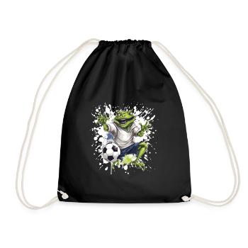 Frog Soccer Sports Team - Drawstring Bag - black - Front