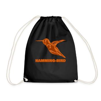 Hummingbird Ham Bacon Hummingbirds - Drawstring Bag - black - Front