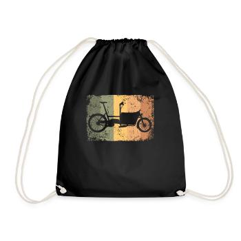 Lastenfahrrad Lastenrad Cargo Bike Cargobike - Drawstring Bag - black - Front