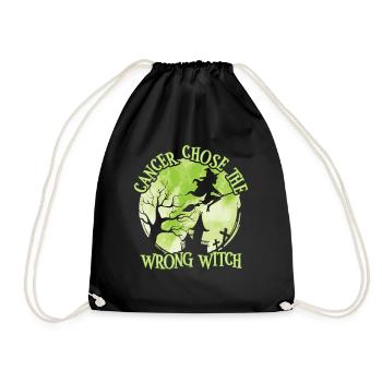 Cancer Witch Lime Lymphoma Awareness - Turnbeutel - Schwarz - Vorne