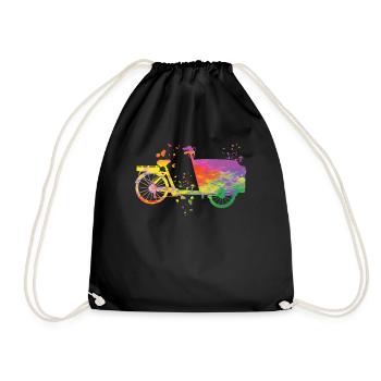 Heavy Duty Bike Cargo Bike Cargo Bike Cargo Bike - Drawstring Bag - black - Front