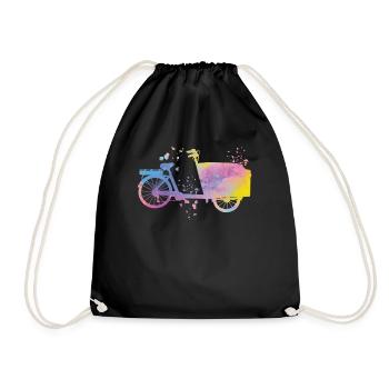 Heavy Duty Bike Cargo Bike Cargo Bike Cargo Bike - Drawstring Bag - black - Front