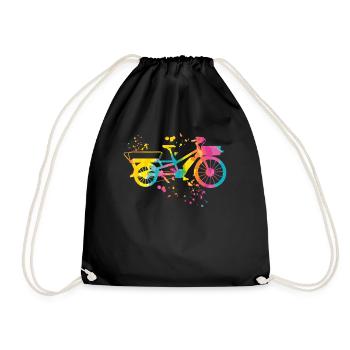 Heavy Duty Bike Cargo Bike Cargo Bike Cargo Bike - Drawstring Bag - black - Front